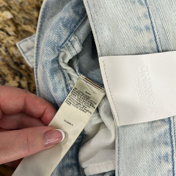7 For All Mankind Ballon Tab Pant Isadora Light Wash Jeans Size 26 - Picture 8 of 12